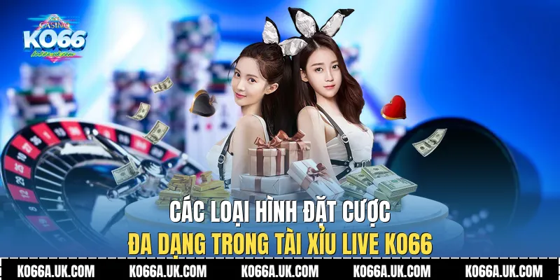 Các loại hình đặt cược đa dạng trong Tài xỉu live Ko66
